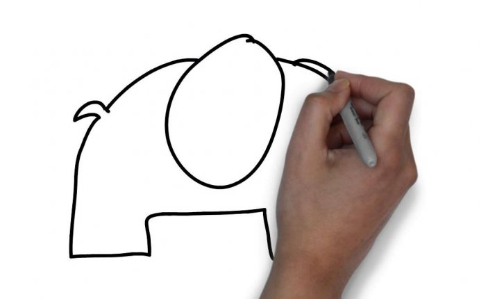 Как нарисовать слона - простейшие рисунки - YouTube