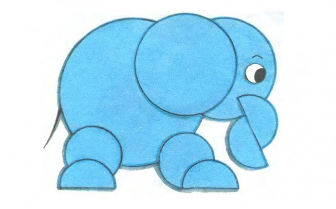 Как сделать аппликацию слона из цветной бумаги — Dorel.ru